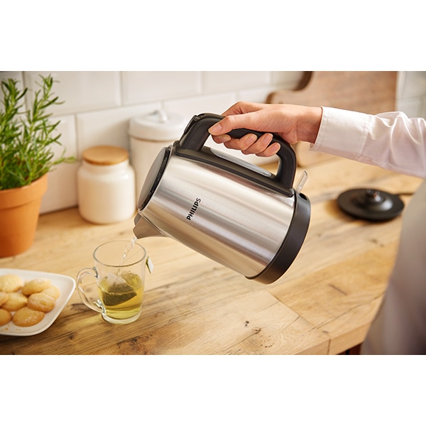Fierbator electric PHILIPS Daily Collection HD9350/90, 1.7l, 2200W, Argintiu-Negru - Imagine 5