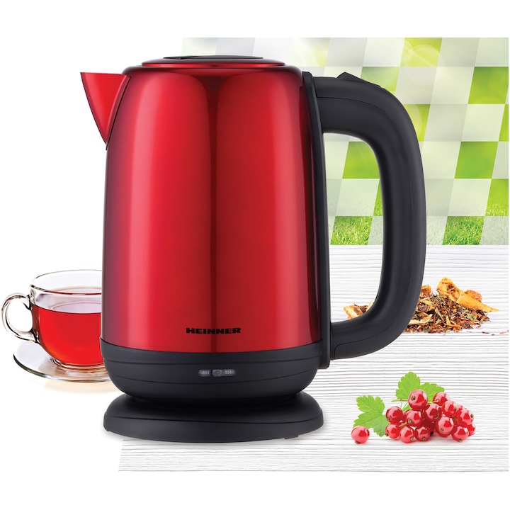 HEINNER Fierbator electric HEINNER HEK-2200RDSS, 1850-22000W, 1.7l, Rosu - IT-Fashion.ro