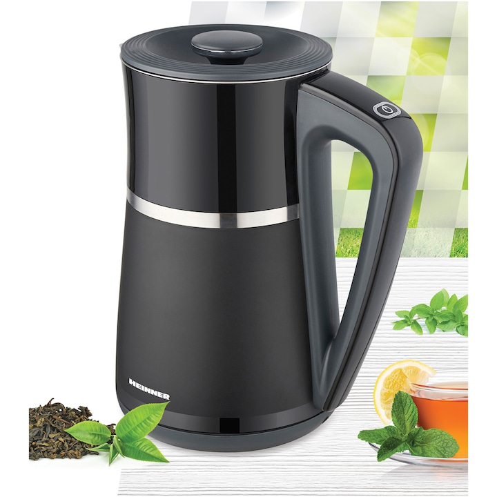 HEINNER Fierbator electric HEINNER HEK-D22002WBK, 1850-22000W, 1.7l, Negru - IT-Fashion.ro