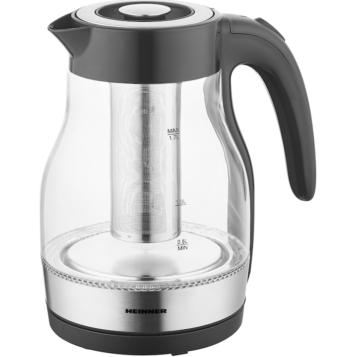 HEINNER Fierbator electric cu filtru ceai HEINNER HEK-TF2200GBK, 1850-22000W, 1.7l, Negru - IT-Fashion.ro