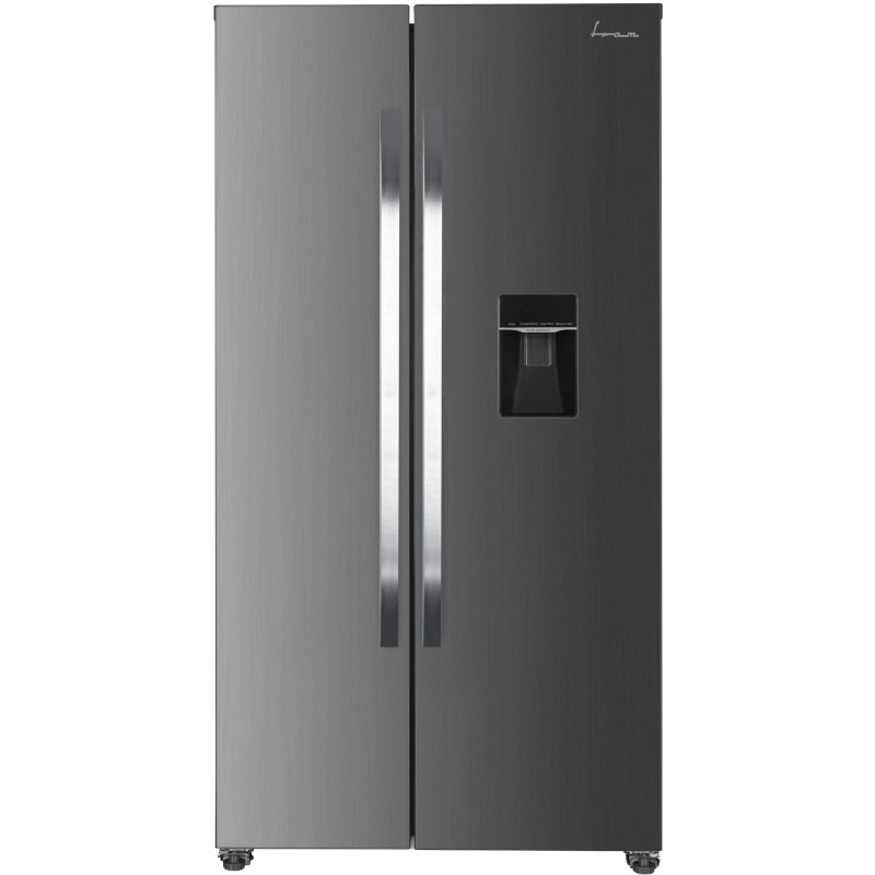 FRAM Frigider Side by Side FRAM FSBS-HM440NFXWDE++, 439L, No Frost, Inverter, Dozator apă, Display Touch, Clasa E, Dark Gray - IT-Fashion.ro