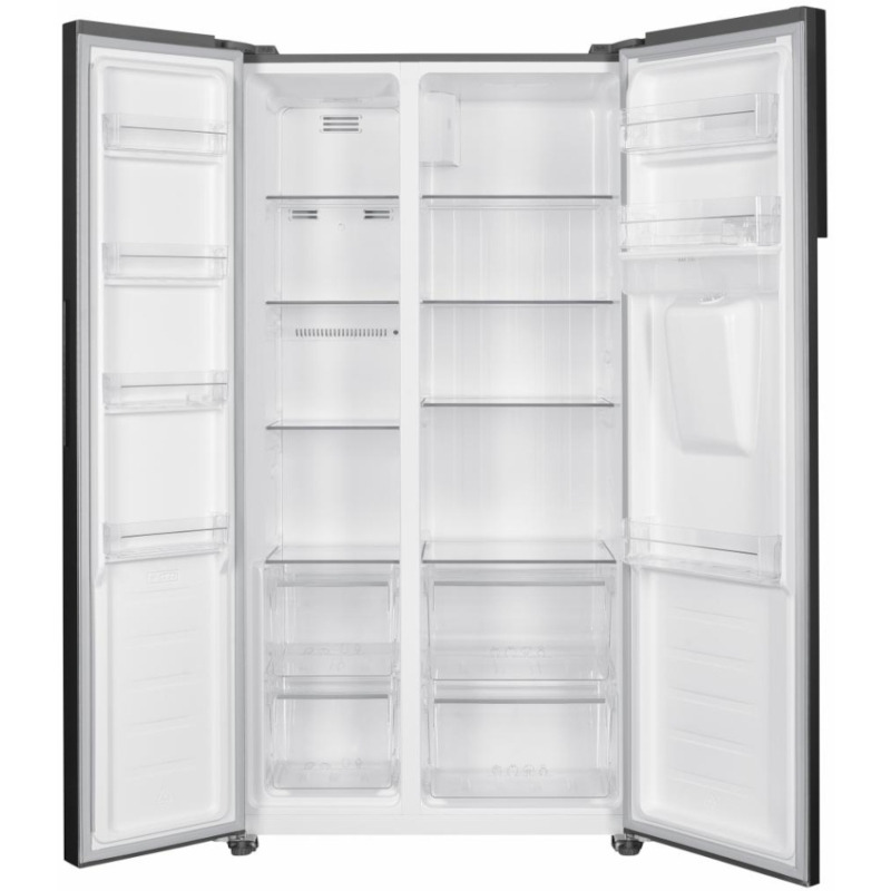 Frigider Side by Side HEINNER HSBS-HM439NFINVXWDD, 439L, No Frost, Inverter, Dozator apă, Clasa D, Black - Imagine 3