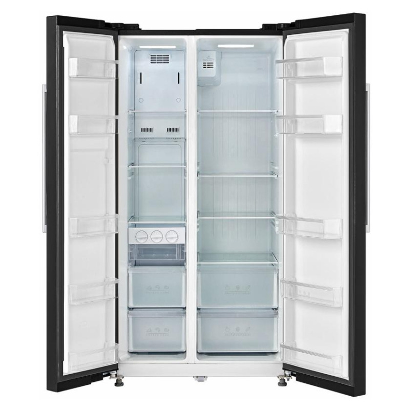 HEINNER Frigider Side by Side HEINNER HSBS-M548NFINVBKE++, 548L, No Frost, Clasa E, Inox, Black - IT-Fashion.ro