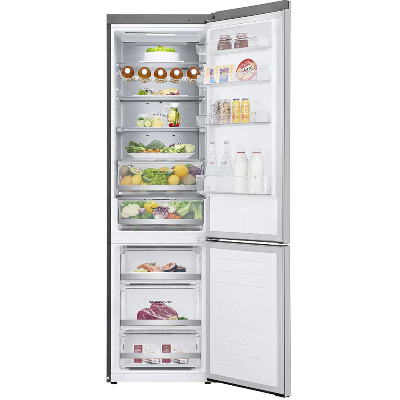 Frigider combinat LG GBB72NSUGN, 384L, No Frost, Wi-Fi, Inox anti-amprente, Clasa D, Silver - Imagine 3