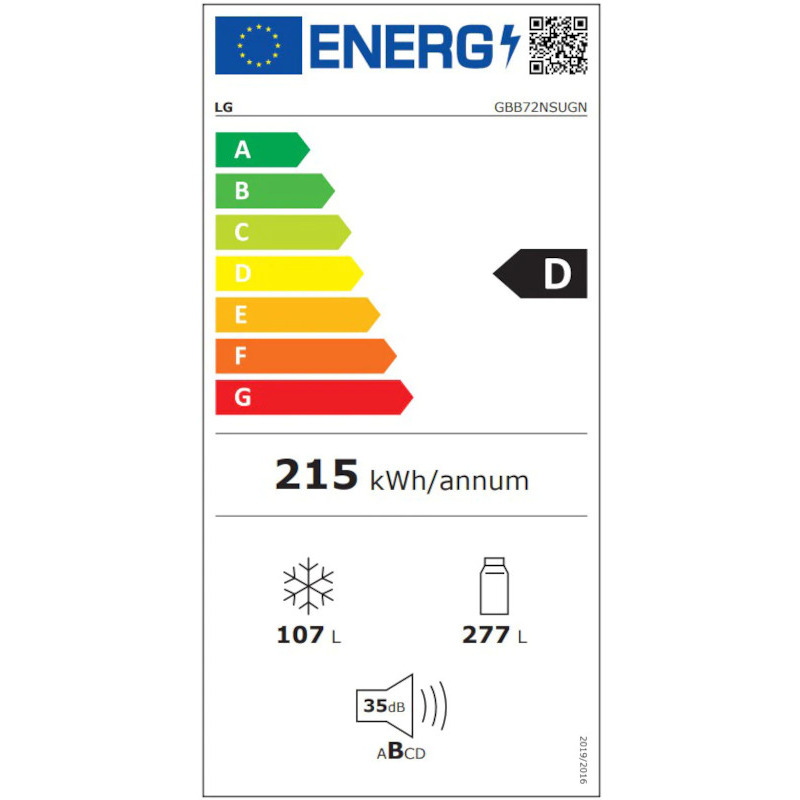 Frigider combinat LG GBB72NSUGN, 384L, No Frost, Wi-Fi, Inox anti-amprente, Clasa D, Silver - Imagine 5
