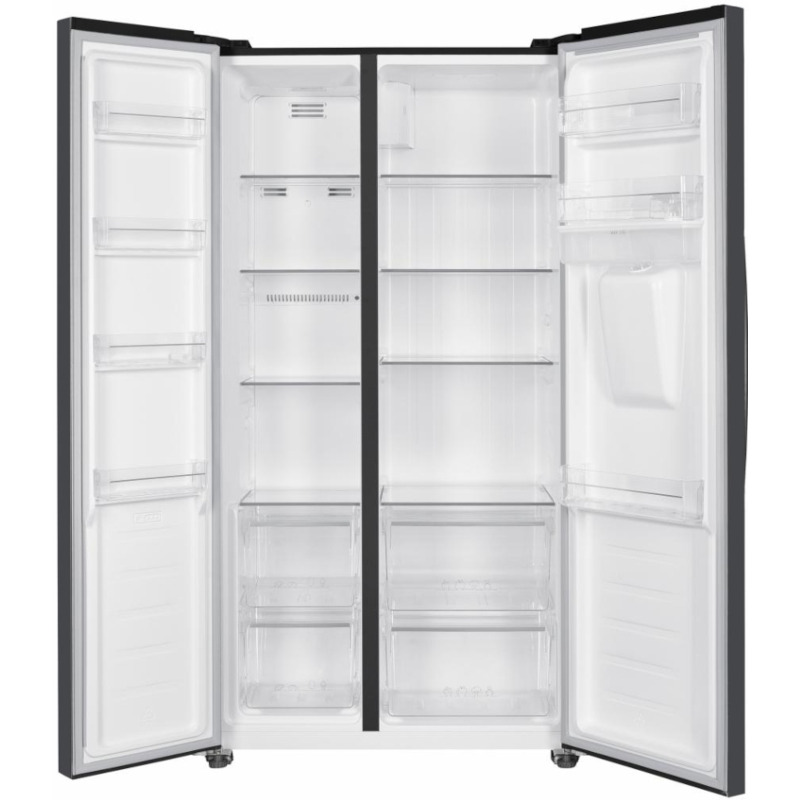 HEINNER Frigider Side by Side HEINNER HSBS-HM439NFINVDGWDE++, 439L, No Frost, Compresor Inverter, Clasa E, Dozator apă, Gray - IT-Fashion.ro