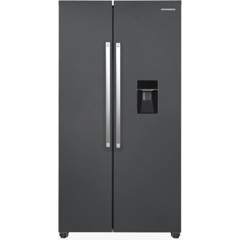 HEINNER Frigider Side by Side HEINNER HSBS-HM439NFINVDGWDE++, 439L, No Frost, Compresor Inverter, Clasa E, Dozator apă, Gray - IT-Fashion.ro