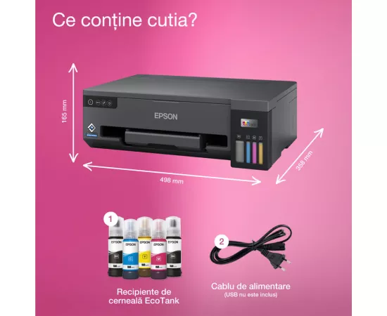 Imprimanta Inkjet CISS Epson EcoTank L11050, A3, Color, USB, Wireless, Negru - Imagine 4