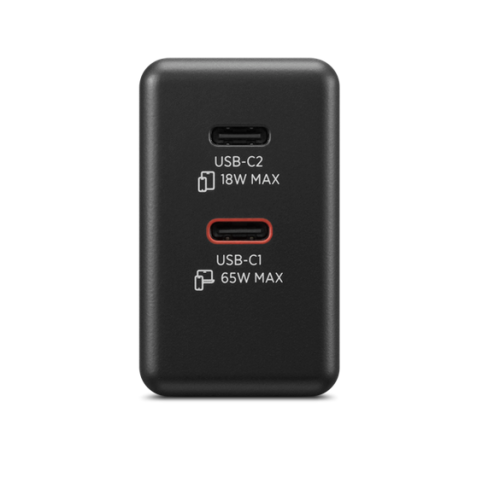 Incarcator retea LENOVO Dual GAN 40AW065BEU, USB-C, 65W, Negru + Cablu USB-C inclus de 1.5m - Imagine 4