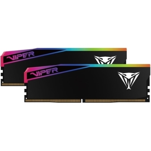 PATRIOT Kit Memorie Patriot Viper Elite 5 RGB Ultra Black Intel XMP 3.0 / AMD EXPO 32GB VEUR532G6432K, DDR5-6400 MHz, CL 32, Dual Channel - IT-Fashion.ro