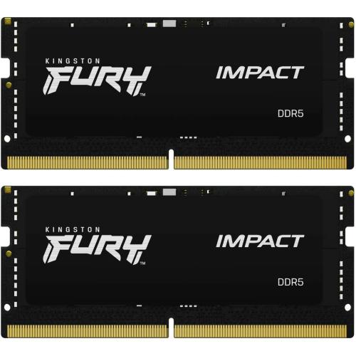 KINGSTON Kit Memorie RAM SO-DIMM Kingston Fury Impact KF560S38IBK2-32, 32GB, DDR5-6000MHz, CL38 - IT-Fashion.ro
