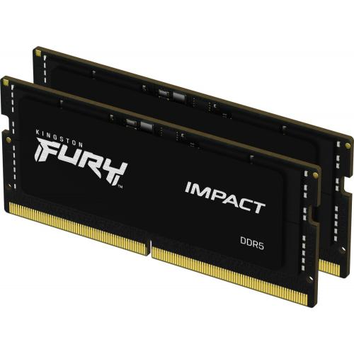 KINGSTON Kit Memorie RAM SO-DIMM Kingston Fury Impact KF560S38IBK2-32, 32GB, DDR5-6000MHz, CL38 - IT-Fashion.ro