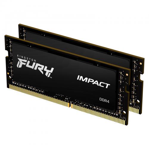 KINGSTON Kit Memorie RAM SO-DIMM Kingston Impact 16GB KF432S20IBK2/16, DDR4-3200Mhz, CL20, Dual Channel - IT-Fashion.ro