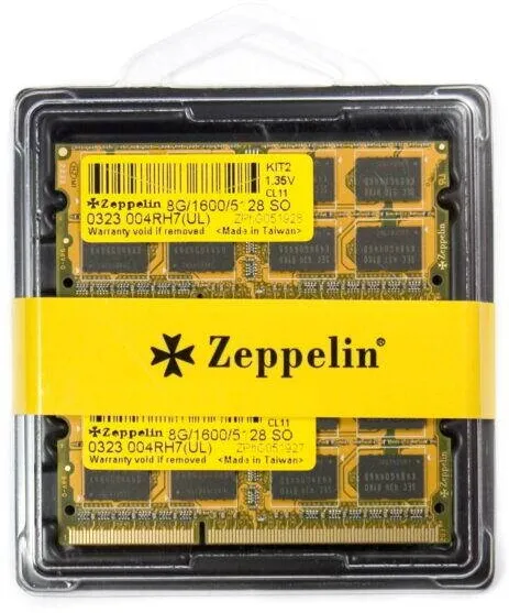 Zeppelin Kit Memorie RAM SO-DIMM Zeppelin ZE-SD3-16G1600-KIT, 16GB, DDR3-1600MHz, CL11, Dual Channel - IT-Fashion.ro