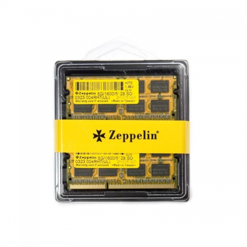 Zeppelin Kit Memorie RAM SO-DIMM Zeppelin ZE-SD3-16G1600V1.35-KIT, 16GB, DDR3-1600MHz, CL11, Dual Channel - IT-Fashion.ro