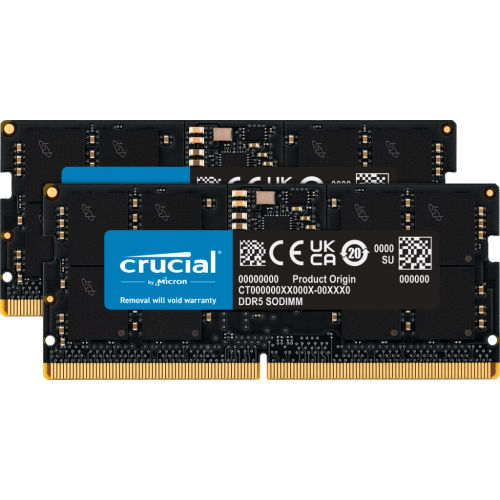 Crucial Kit Memorie SO-DIMM Crucial CT2K16G56C46S5 32GB, DDR5-5600MHz, CL46, Dual Channel - IT-Fashion.ro