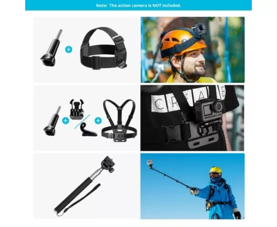 Akaso Kit accesorii camera video AKASO SYAC0048-BK, 60 in 1 - IT-Fashion.ro