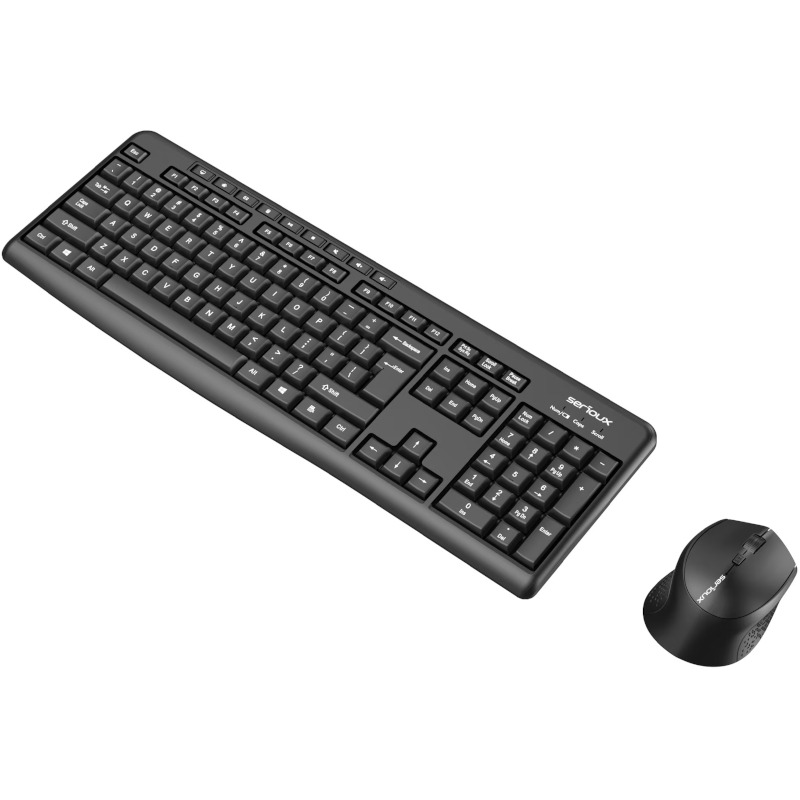 SERIOUX Kit tastatură + mouse wireless Serioux SRXK-SKIT706W, USB, Negru - IT-Fashion.ro