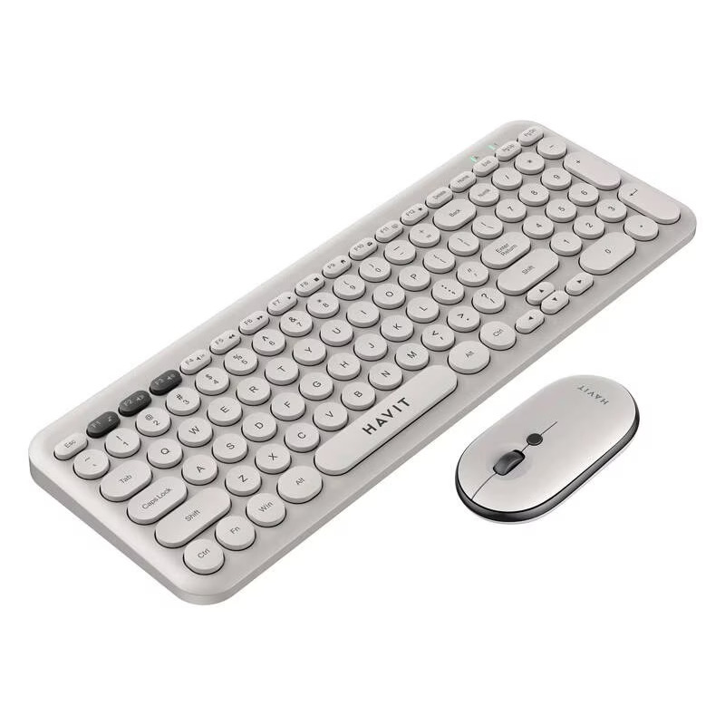 HAVIT Kit tastatura + Mouse Wireless HAVIT HVKB-KB254GCM-GY, 2.4 GHz, USB, Gri - IT-Fashion.ro