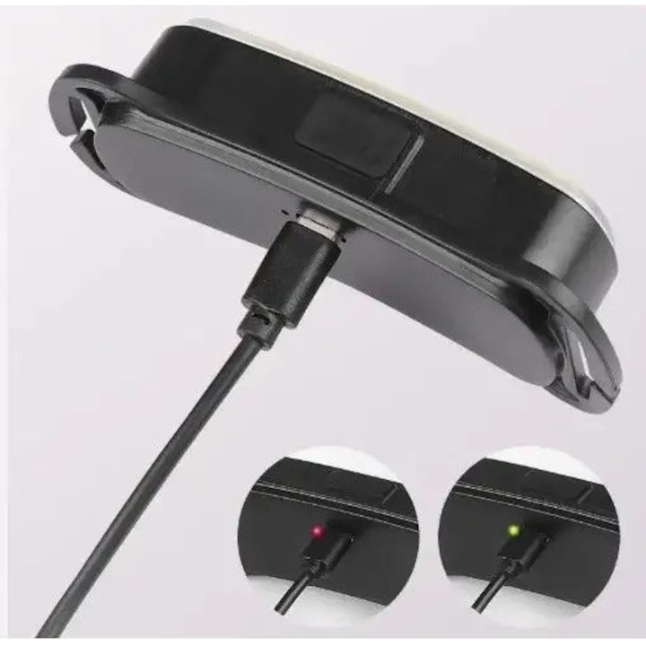 WELL Lanternă de cap WELL Escape, 300lm, COB LED, IPX4, USB-C, negru - IT-Fashion.ro