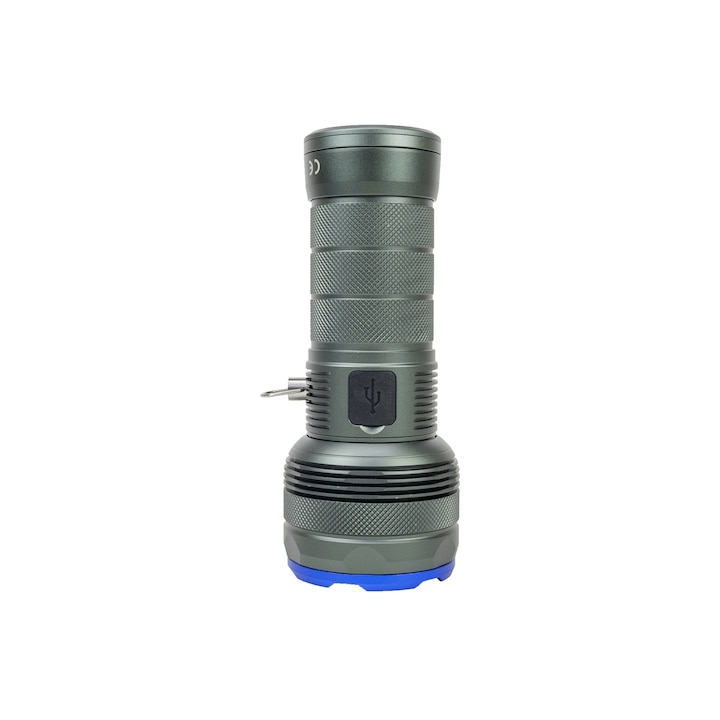 Lanterna PNI Adventure F820 200 W, 3 niveluri iluminare plus Turbo, 20000 lumeni, Power Bank, Gray - Imagine 6