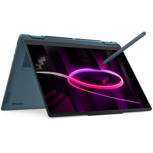 Lenovo Laptop 2-in-1 Lenovo Yoga 7 83TD0086RM, AMD Ryzen AI 7 445, 14 inch Touch, RAM 32GB, SSD 1TB, AMD Radeon 840M Graphics, Fara sistem de operare, Tidal Teal - IT-Fashion.ro