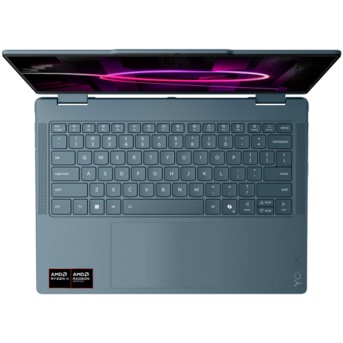 Laptop 2-in-1 Lenovo Yoga 7 83TD0086RM, AMD Ryzen AI 7 445, 14 inch Touch, RAM 32GB, SSD 1TB, AMD Radeon 840M Graphics, Fara sistem de operare, Tidal Teal - Imagine 12