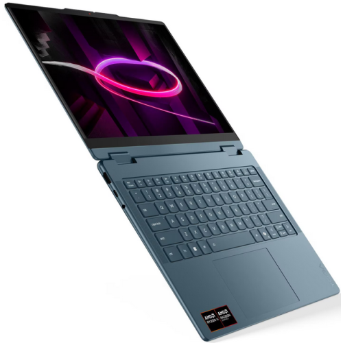 Laptop 2-in-1 Lenovo Yoga 7 83TD0086RM, AMD Ryzen AI 7 445, 14 inch Touch, RAM 32GB, SSD 1TB, AMD Radeon 840M Graphics, Fara sistem de operare, Tidal Teal - Imagine 5