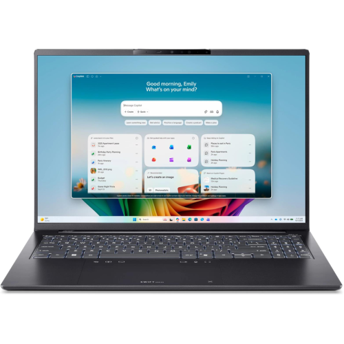 ACER Laptop Acer Swift Go 16 AI SFG16-I71-7999 NX.JWNEX.00E, Intel Core Ultra 7 155H, 16 inch OLED, RAM 16GB, SSD 512GB, Intel Graphics, Windows 11, Titanium Grey - IT-Fashion.ro