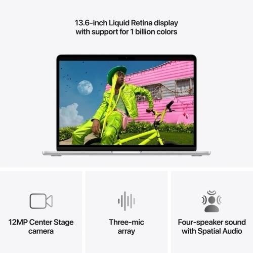 Laptop Apple MacBook Air 13 with Liquid Retina (2026) MDH84RO/A, Apple M5 10-core, 13.6 inch, RAM 16GB, SSD 1TB, Apple M5 10-core Graphics, Int KB, macOS, Silver - Imagine 4