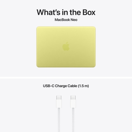 Laptop Apple MacBook Neo 13 with Liquid Retina (2026) MHFD4RO/A, Apple A18 Pro Hexa Core, 13 inch, RAM 8GB, SSD 256GB, Apple A18 Pro 5-core Graphics, Int KB, macOS, Citrus - Imagine 6