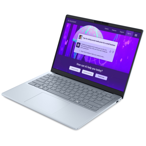 Laptop Dell 14 Plus DB14250_LNL_208, Intel Core Ultra 7 256V, 14 inch, RAM 16GB, SSD 512GB, Intel Arc Graphics 140V, Windows 11 Pro, Ice Blue - Imagine 3