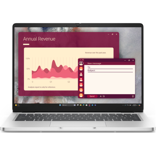 Dell Laptop Dell Pro 14 BTO109_PC14250_EMEA_UBU, Intel Core Ultra 7 265U, 14 inch, RAM 16GB, SSD 512GB, Intel Graphics, Linux, Platinum Silver - IT-Fashion.ro
