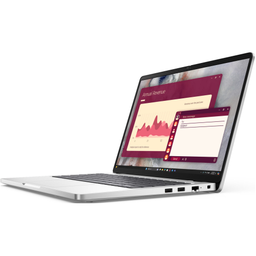Dell Laptop Dell Pro 14 PC14250_FU7265U32GB1TBW3Y_400N-05, Intel Core Ultra 7 265U, 14 inch, RAM 32GB, SSD 1TB, Intel Graphics, Windows 11 Pro, Platinum Silver - IT-Fashion.ro