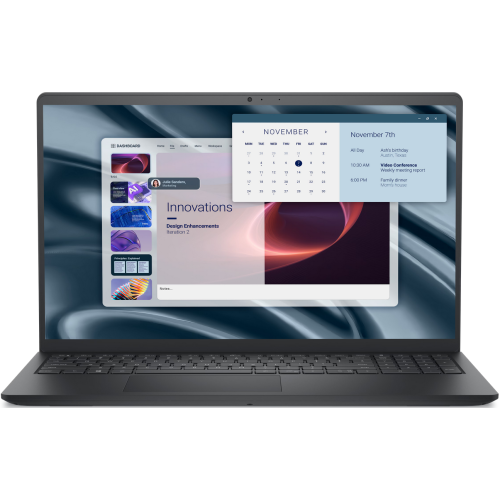 Laptop Dell Pro 15 Essential PV15255 PV15255_MDO_851, AMD Ryzen 3 7320U, 15.6 inch, RAM 8GB, SSD 512GB, AMD Radeon 610M, Windows 11 Pro, Carbon Black - Imagine 1