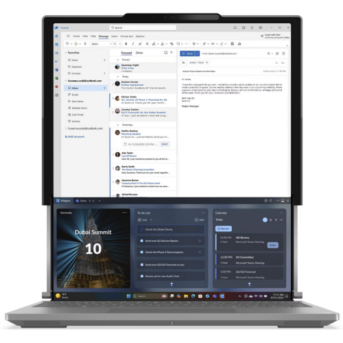 Laptop Lenovo ThinkBook Plus G6 Rollable 21TR0000RM, Intel Core Ultra 7 258V, 14 inch, RAM 32GB, SSD 1TB, Intel Arc Graphics 140V, Windows 11 Pro, Luna Grey - Imagine 4