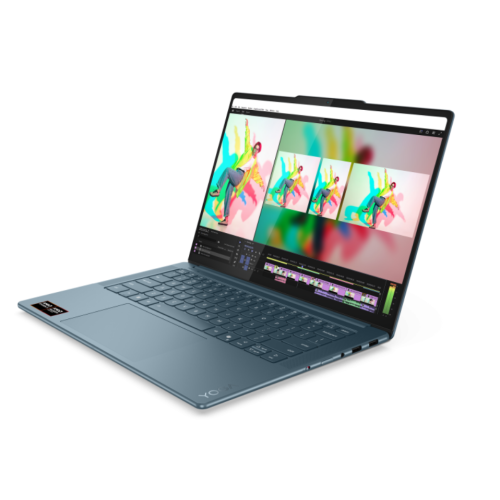 Lenovo Laptop Lenovo Yoga Pro 7 83KG0021RM, AMD Ryzen AI 7 350, 14.5 inch, RAM 32GB, SSD 1TB, AMD Radeon 860M, Fara sistem de operare, Tidal Teal - IT-Fashion.ro