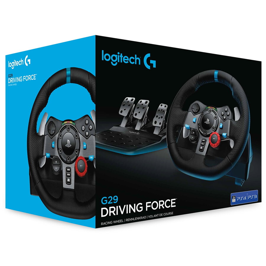 Volan LOGITECH G29 Driving Force + Astro A10 White Headset Bundle pentru PS4/PS5/PC - Imagine 4
