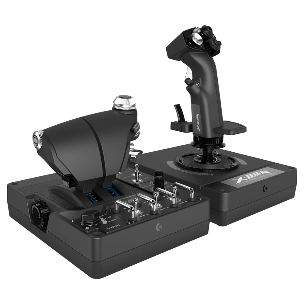 Logitech Joystick LOGITECH X56 HOTAS RGB, Black - IT-Fashion.ro
