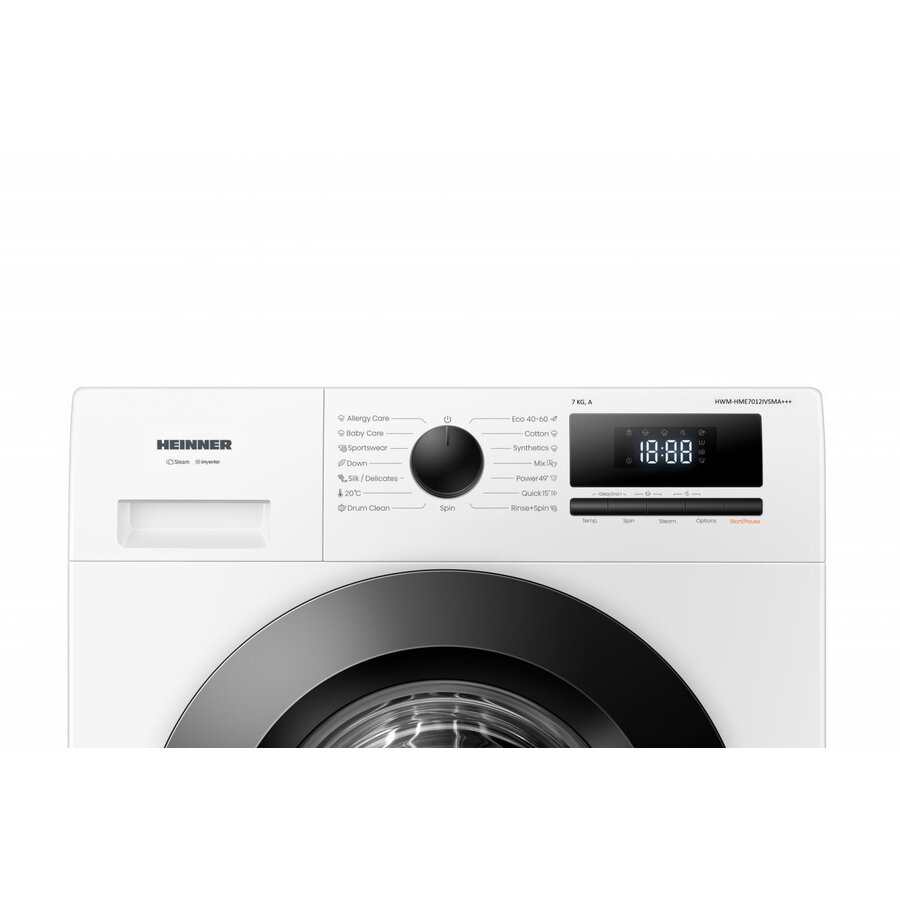 Masina de spalat rufe HEINNER HWM-HME7012IVSMA+++, 7 kg, 1200 rpm, 15 programe, Clasa A, White - Imagine 4