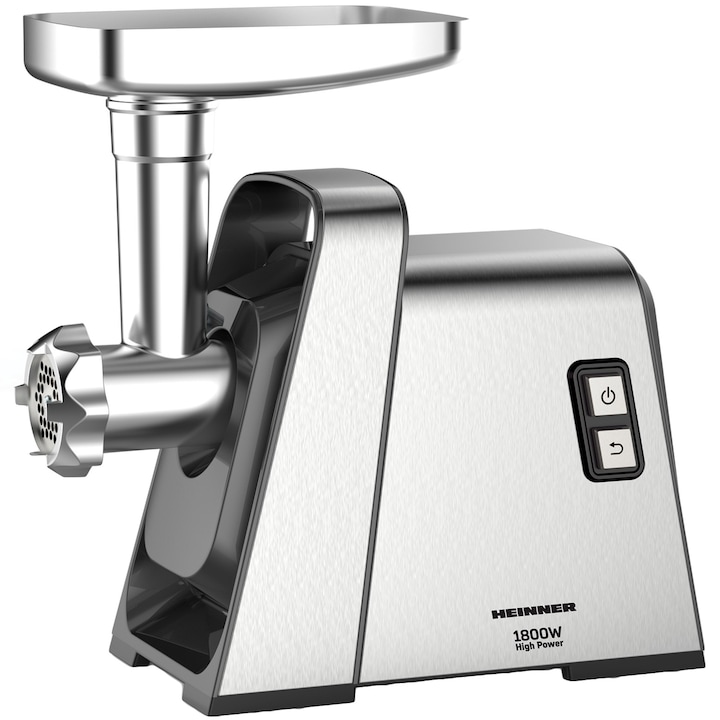 HEINNER Mașină de tocat carne Heinner MG-Y1800X, 1800W, 3 site de tăiere, 2 kg/min, Inox - IT-Fashion.ro