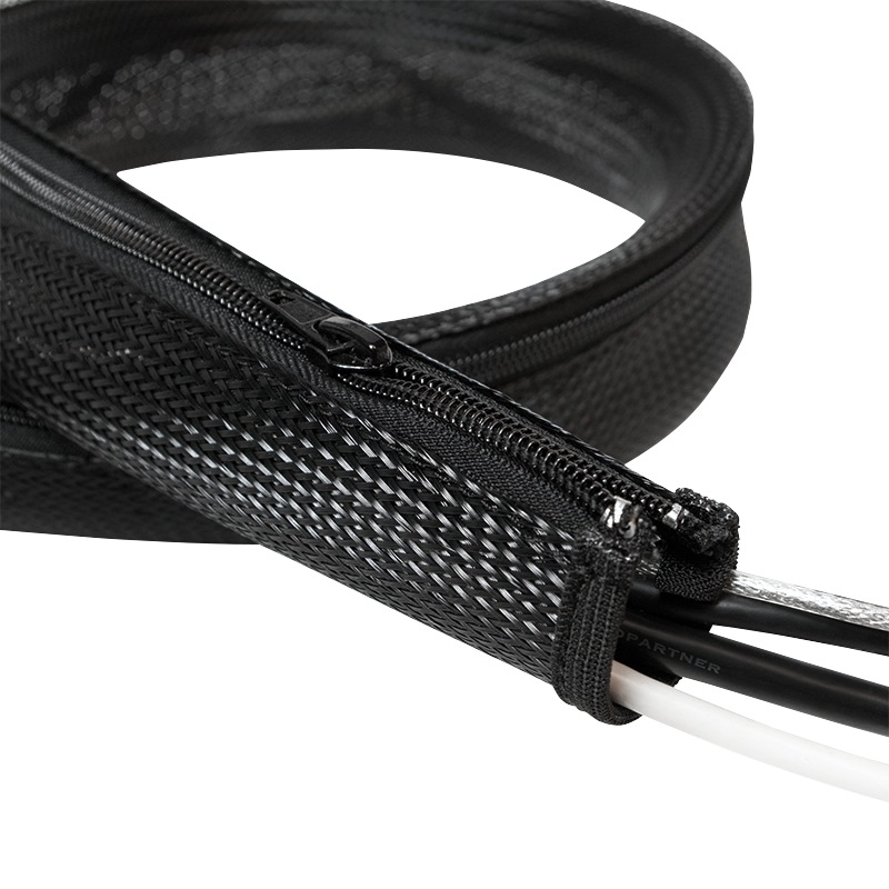 Manson organizare cabluri LOGILINK cu fermoar 0.2x1m, Black - Imagine 2