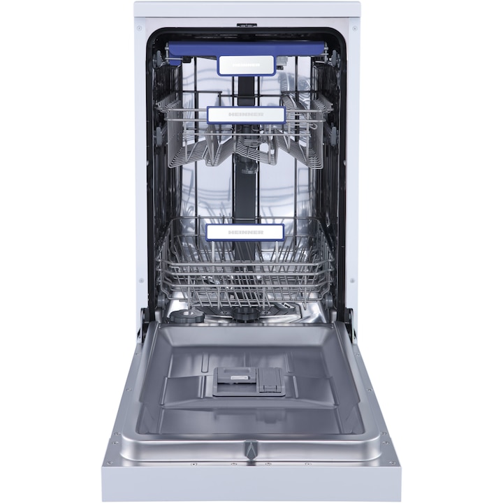 HEINNER Masina de spalat vase HEINNER HDW-FSM45710AWD+++, 10 seturi, 7 programe, Clasa D, 45 cm, Alb - IT-Fashion.ro