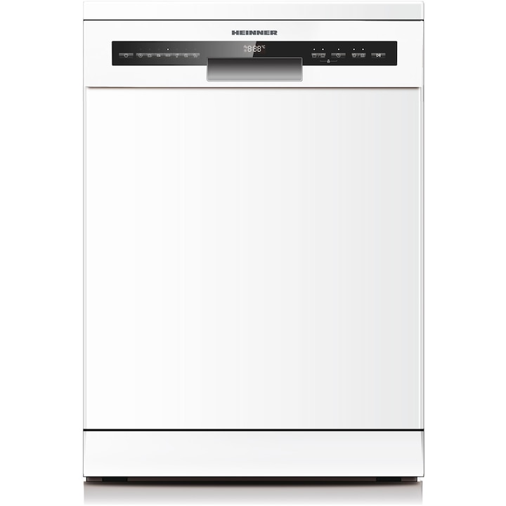 HEINNER Masina de spalat vase HEINNER HDW-FSM60714AWD+++, 12 seturi, 6 programe, Clasa E, 60 cm, Alb - IT-Fashion.ro