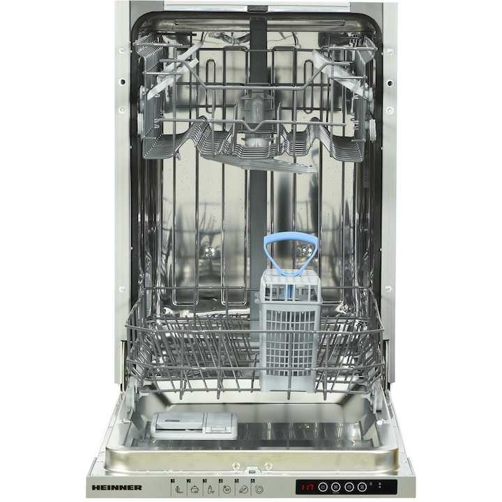 HEINNER Masina de spalat vase HEINNER HDW-BI4506IE++, 10 seturi, 6 programe, Clasa E, 45 cm, Alb - IT-Fashion.ro