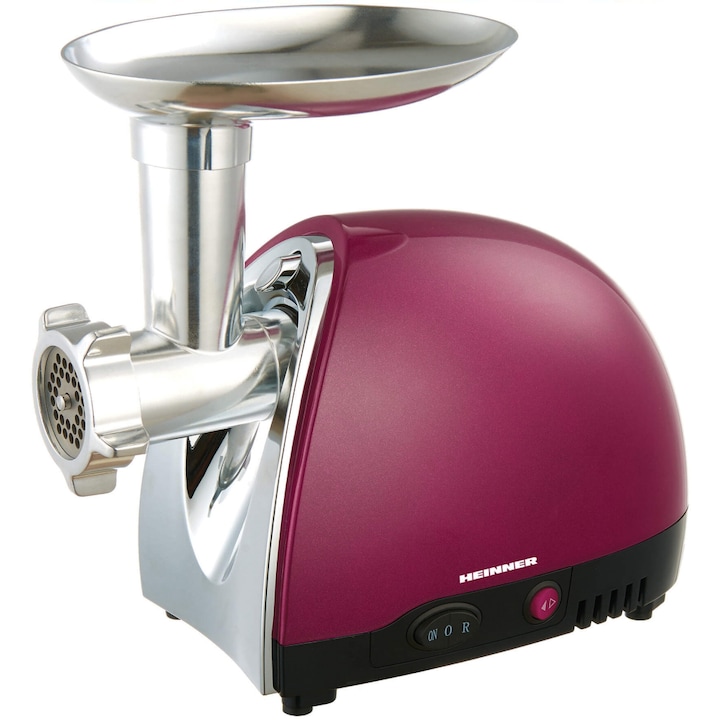 HEINNER Masina de tocat HEINNER MG1500TA-BG, 2 kg, 1600 W, 3 site de taiere, Visiniu - IT-Fashion.ro