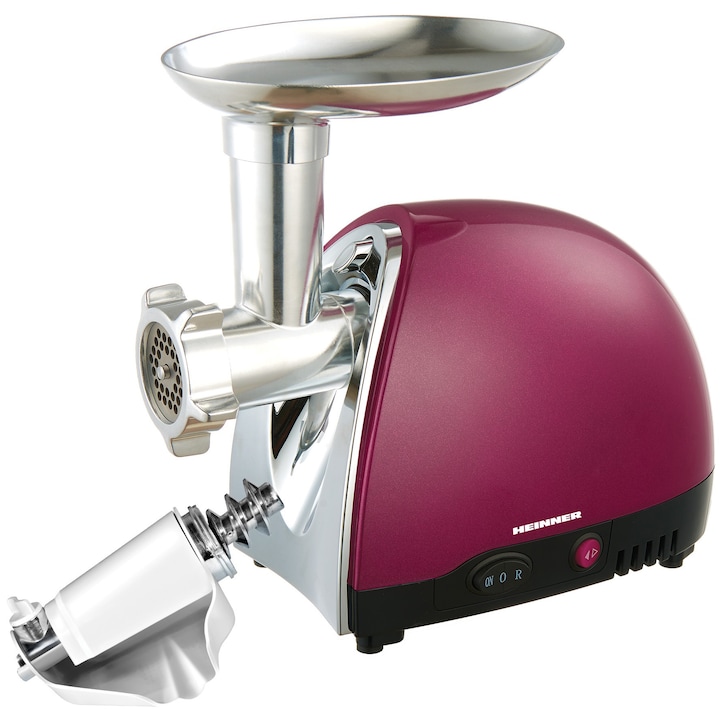 HEINNER Masina de tocat HEINNER MG1500TA-BG, 2 kg, 1600 W, 3 site de taiere, Visiniu - IT-Fashion.ro