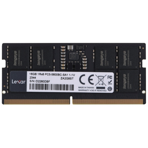 Lexar Memorie RAM SO-DIMM Lexar LD5S16G56C46ST-BGS 16GB, DDR5-5600MHz, CL46 - IT-Fashion.ro