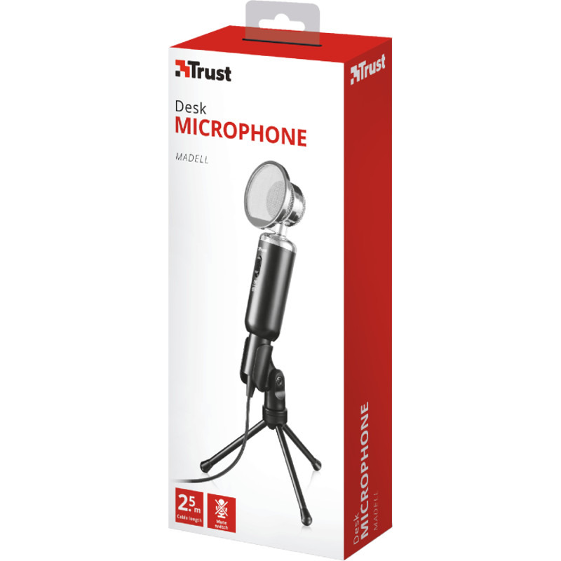 Microfon TRUST Madell Vintage, Black - Imagine 6