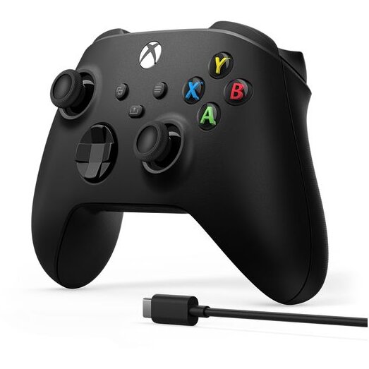 Microsoft Controller Wireless MICROSOFT Xbox Series X/S, Carbon Black + Cablu USB-C (EP2-29944) - IT-Fashion.ro